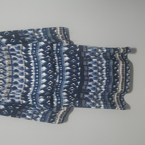 AB Studio dress women's size large Geometric abstract print elastic waist - Picture 6 of 13